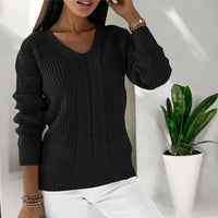 Rena | Warmer Pullover für Damen in Schwarz