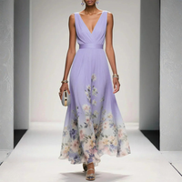Britta | Damen Florales Maxikleid Hochzeitsgast Romantic Elegant Sommer in Lila