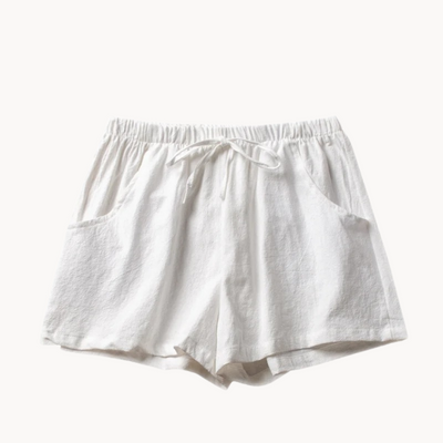 Elore | Schräge Taschen Leinen Shorts