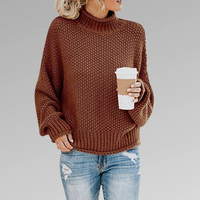 LUNA - KLASSISCHER SKANDINAVISCHER STRICKPULLOVER FÜR FRAUEN in Braun