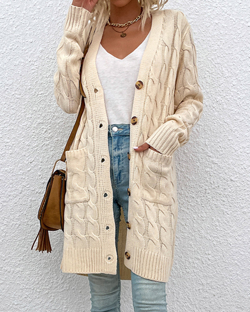Jonae | Langärmelige Strickjacke - Bequeme Damenjacke