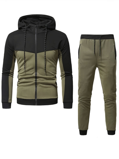 Herren Freizeit-Trainingsanzug in Übergröße mit Kapuzenpullover und Hose | Ideal für Active Wear