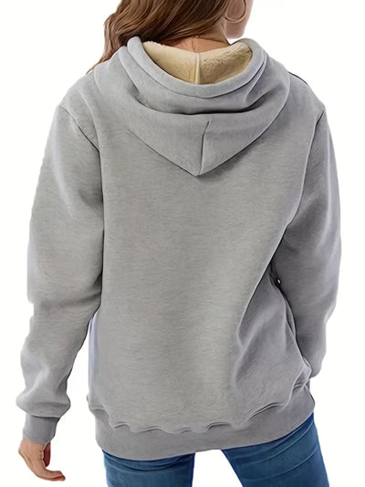 Frenska | Damen Winter Kapuzenpullover aus Plüsch