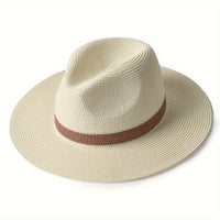 Sonnenhut mit breiter Krempe für Damen und Herren – SunShield Panama in Weiß