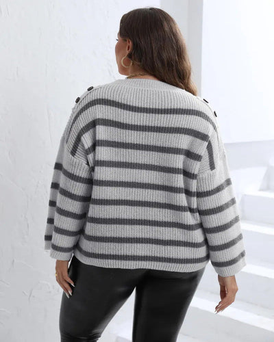 Marima | Gestreifter Teardrop-Pullover