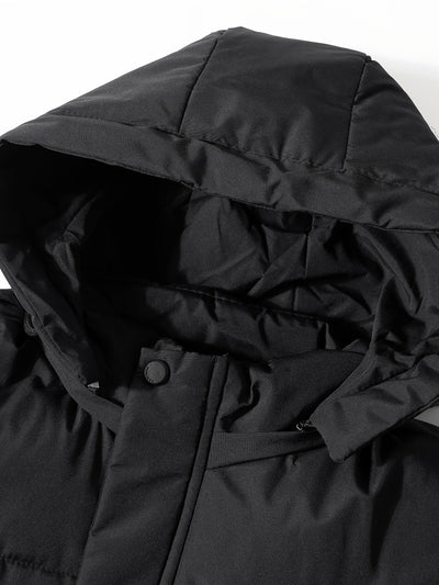 Casual Puffer Wintermantel mit Fleece-Futter und Reissverschluss-Tasche für Herren | Ideal für den Winter