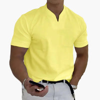 Herrenpoloshirt Moderne Stil Elegant für Entspannte oder Stilvolle Erscheinung in Gelb