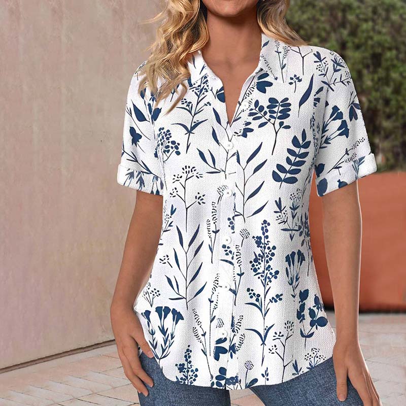 Pinsel® | Lässige Bluse mit Blattdruck