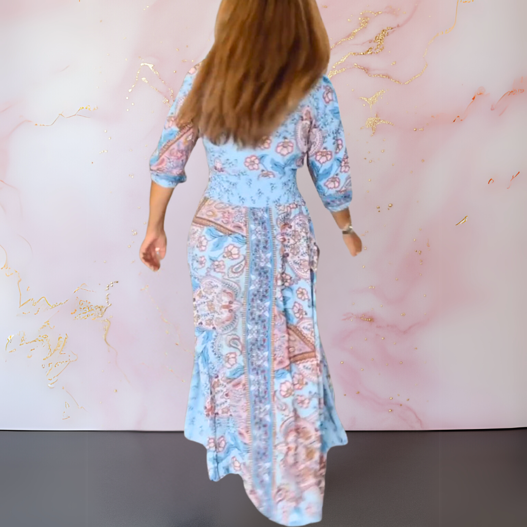 Anke™| Elegantes Sommerkleid mit V-Ausschnitt