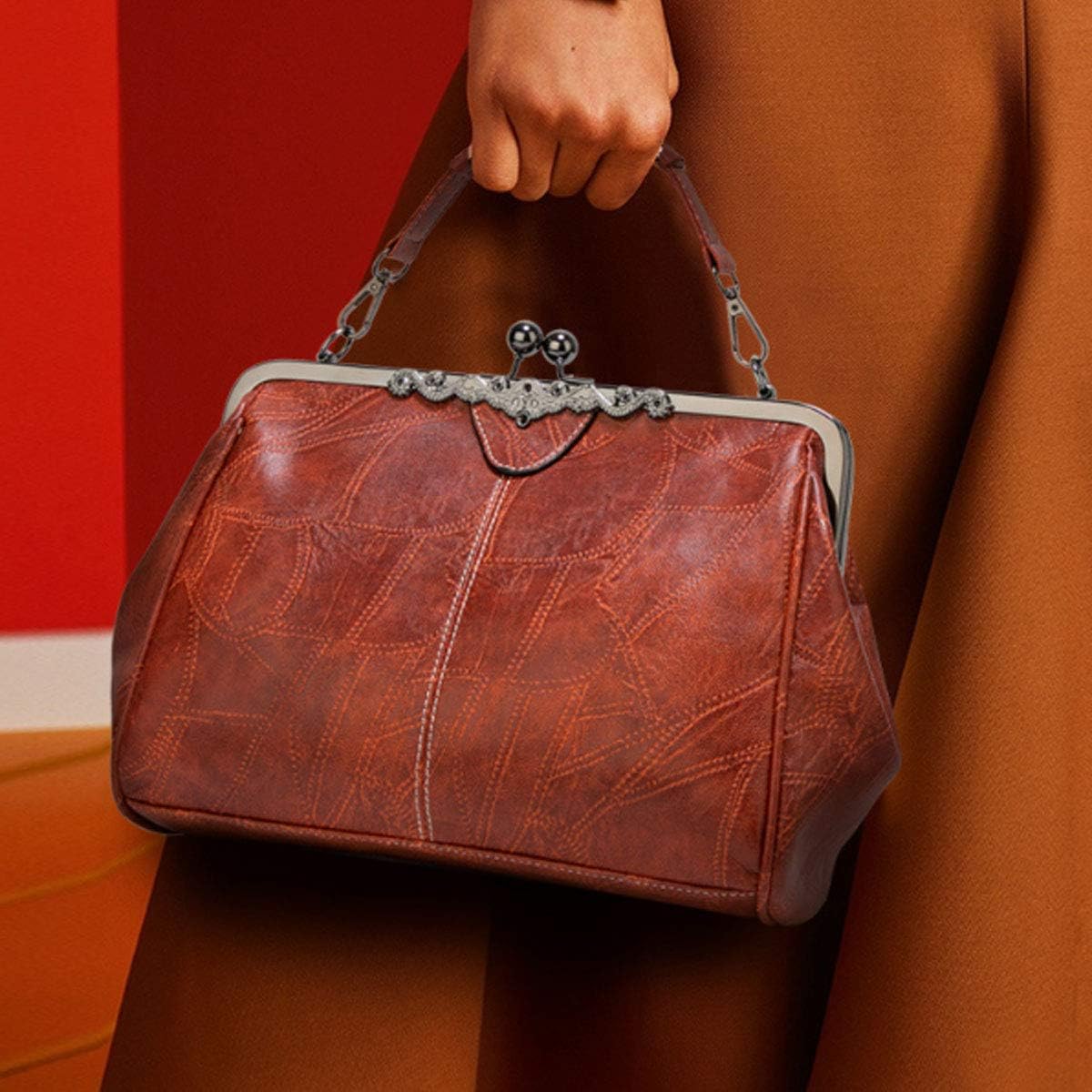 Fudus - Zeitlose Kiss-Lock Schultertasche