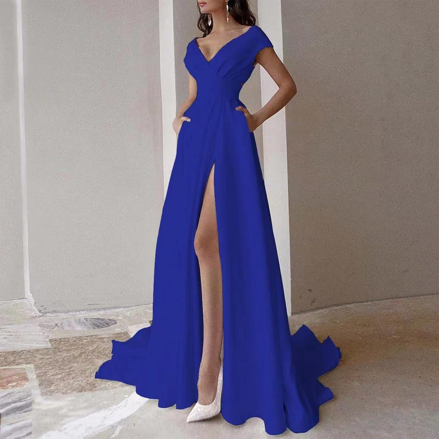 Blaues abendkleid maxi - Isabella