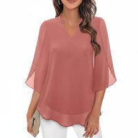 Brianna - Weit geschnittene Bluse mit eleganter Form in Rosa