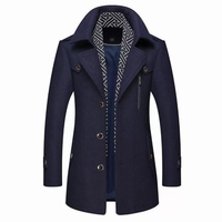 HARTMANN- Klassischer Mantel in Navy