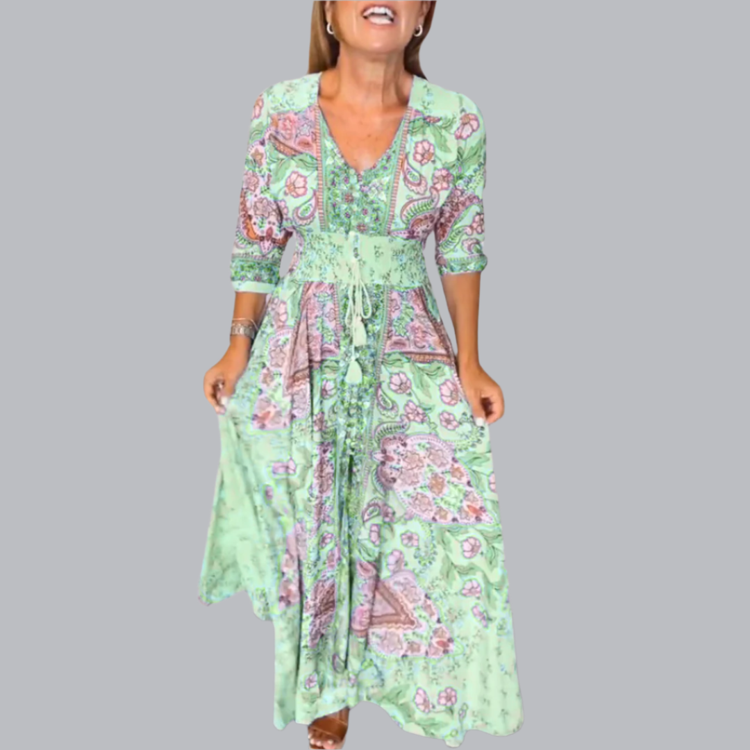 Marga™ | Elegantes Sommerkleid mit V-Ausschnitt