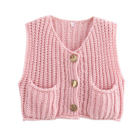 Beau | Damen Chunky Strick Pullover Cozy Modern Herbst Trend Komfort in Rosa
