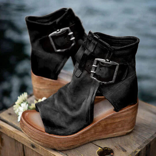 Shrina | Boho-Sandalen mit Keilabsatz für Damen