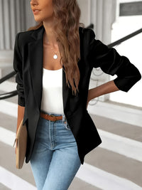 Edith | Damen Blazer Maßgeschneidert Freizeitlook Elegant Modern Casual in Schwarz