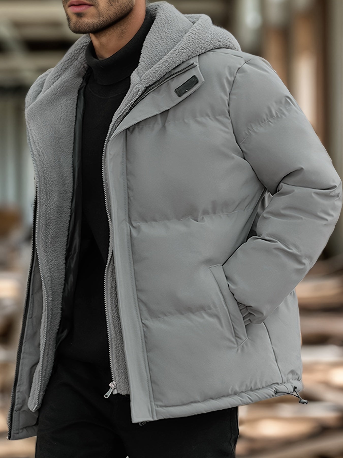 Stilvolle lässige warme gepolsterte Winterjacke für Herren | Ideal für den Winter