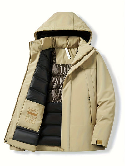 Thermische Winddichte Kapuzen Winterjacke mit Reissverschlusstasche für Damen | Ideal für den Winter