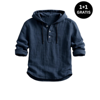 ANGELI | Luxus-Kapuzenshirt in Dunkelblau