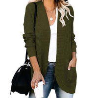 HANAE –  Long-cardigan mit retro-flair in Grün