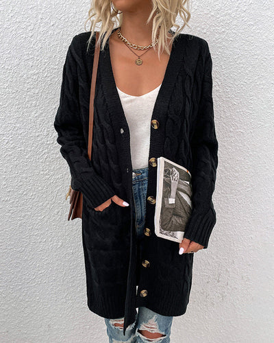 Jonae | Langärmelige Strickjacke - Bequeme Damenjacke