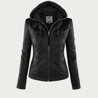 Monika™ | Robuste und elegante Lederjacke in Schwarz