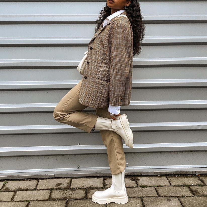 Klobige Plateaustiefel für Damen