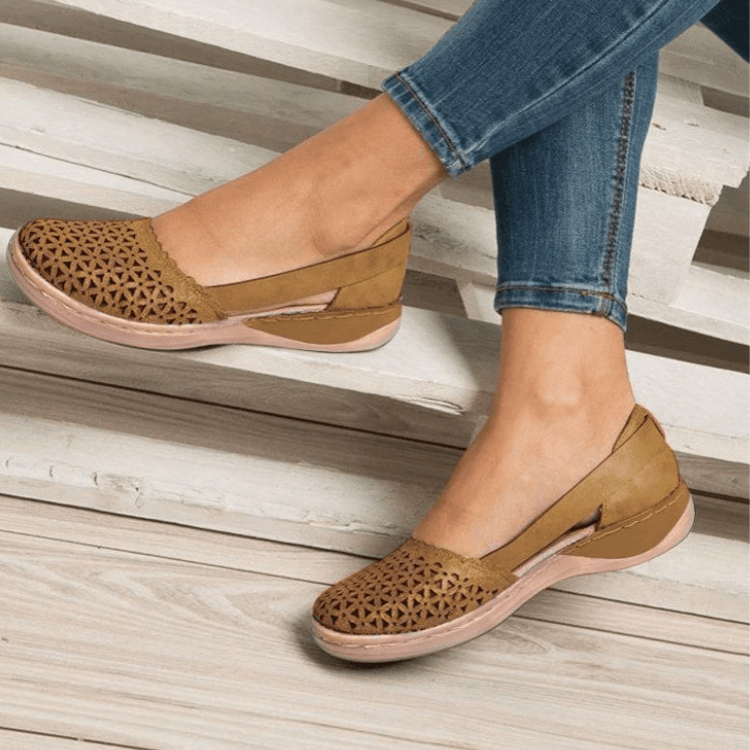 Fudus | Orthopädische Damen Flachsandalen Slip on Schuhe