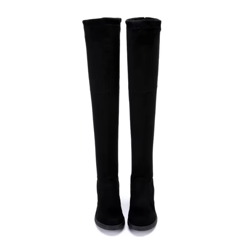 Fudus Overknee Stiefel - Blockabsätze, Schnürung, Robustes Design