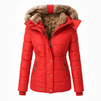 Anna™ | Warmer mit Fell gefütterter Wintermantel in Rot