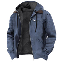 Dwayne - Wärmende Kapuzenjacke für Herren in Blau