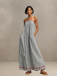 Janne | Sommer-Maxikleid in Schwarz