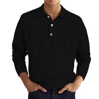 Maxim – LANGARM-POLOSHIRT in Schwarz