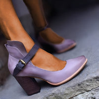 Irene | Damen Sandalen Breiter Absatz Stilvoll Komfort Modern Sommer in Lila