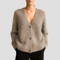 Weide | Gemütlicher Knopf-Cardigan in Beige