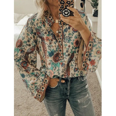 Monaki | Sommerbluse für Damen mit A-Linien-Silhouette