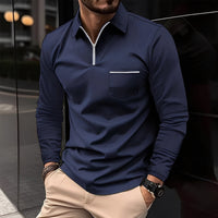 Bernard - Komfortables Langarmshirt in Marineblau