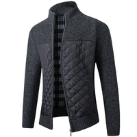 Mason | Herren Cardigan mit Stehkragen und Taschen in Dunkelgrau