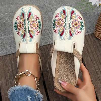 Mabel | Flache Schuhe für Damen mit Blumenmuster