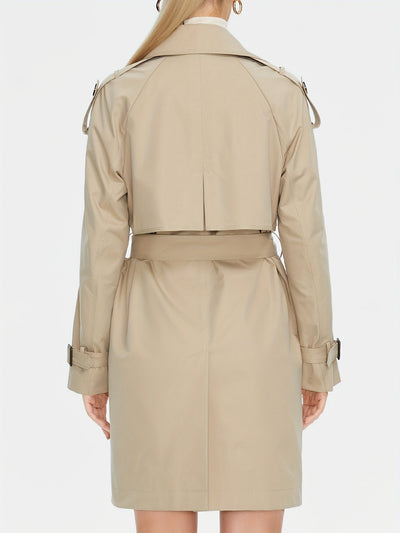 Gracey | Doppelreihiger Damen-Trenchcoat mit verstellbarem Gürtel und Epauletten