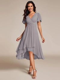 Bella | Damen Trendy Midikleid Modern Casual Elegant Aktuell in Grau