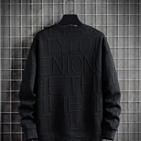 Herren-Rundhals-Pullover -MATIS in schwarz