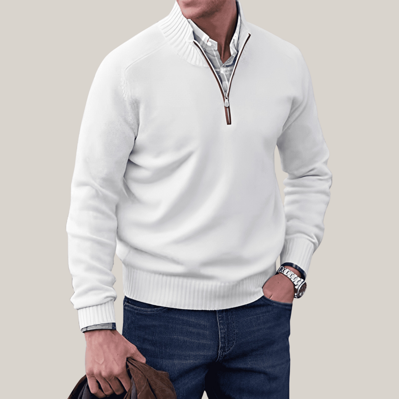 Leander™ | Pullover mit Reißverschluss