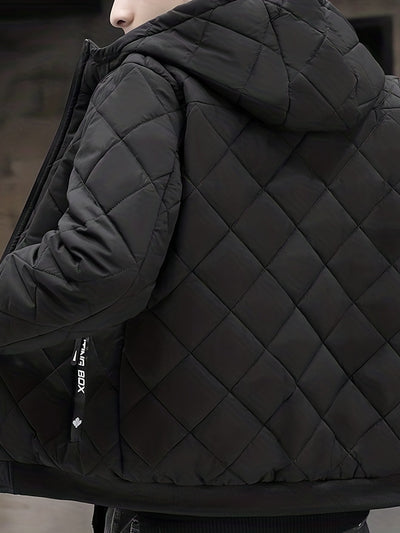 Warme Plüsch-Kapuzen-Winterjacke für Herren | Ideal für den Winter