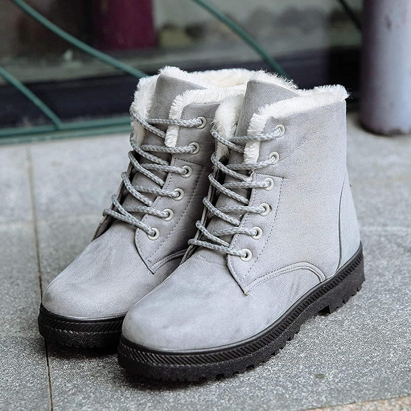 Langlebige Schneeboots mit Rutschfester Sohle und Wolle für Damen | Perfekt für legere Tage