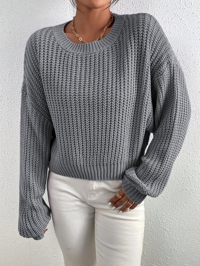 Lässiger Longpullover Damen mit Rundhalsausschnitt für Damen | Ideal für den Winter