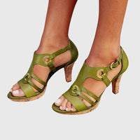 Carla - Damen Elegante Absatzschuhe mit Blockabsatz und Komfortpolsterung in Galway Grün