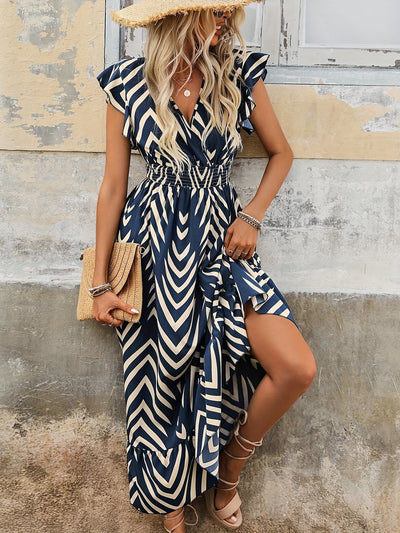 Emmina | Kleid mit Alloverdruck und Rocktaille