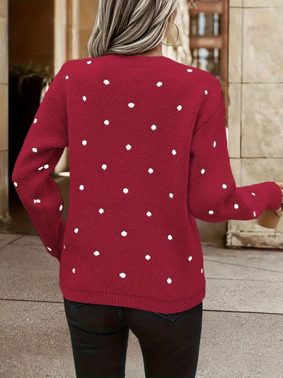 Soppie | Gepunkteter Pullover mit langen Ärmeln